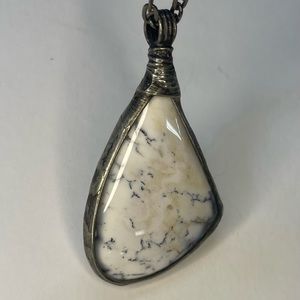 Artisan dendritic opal hand-crafted necklace